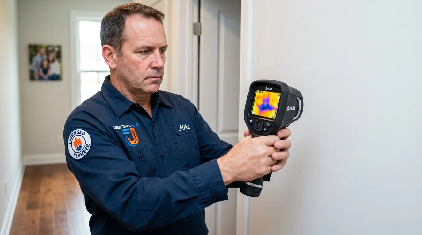 Thermal imaging leak detection by Johns Plumbing LLC in Iron River